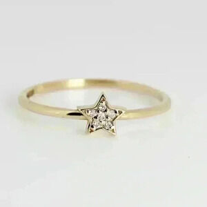 Dainty Chic Sparkly Star Promise Ring Size 6